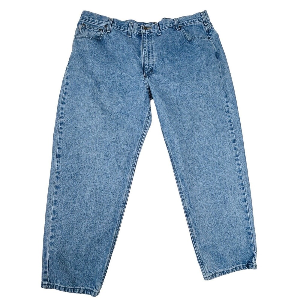 Carhartt Jeans Relaxed Fit 46‎ x30 Taper Leg Blue Denim B17 STW Stone Wash